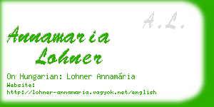 annamaria lohner business card